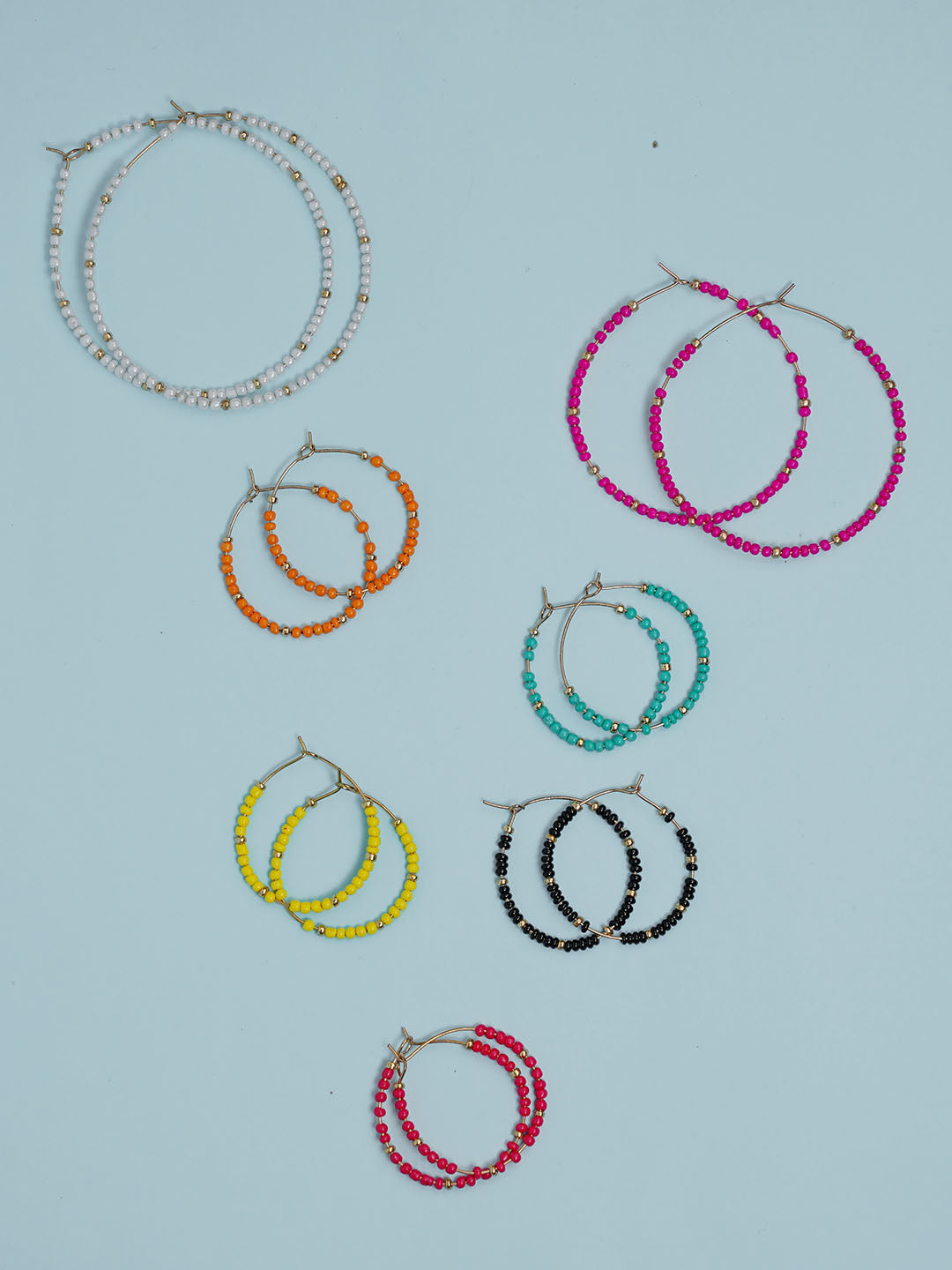 Silver Vermeil Glaring Hoop earrings with multicolored Sapphires | TOUS
